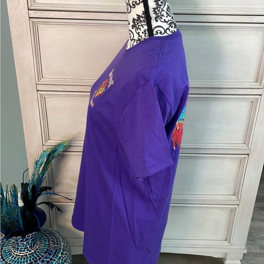 Women’s vibrant purple with roses Daytona bike week 2023 t shirt med - Picture 3 of 6